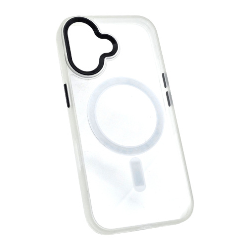 Чехол-силикон clear case #014 magsafe для iphone 16 в пакетике белый