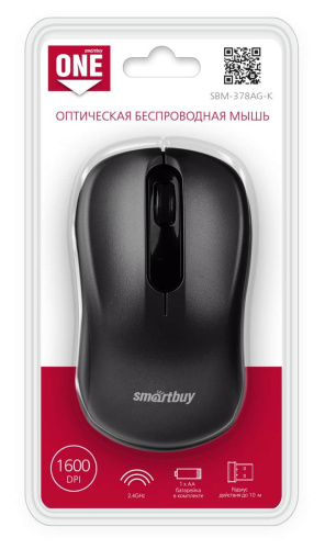Мышь smartbuy one sbm-378ag-k беспроводная черная