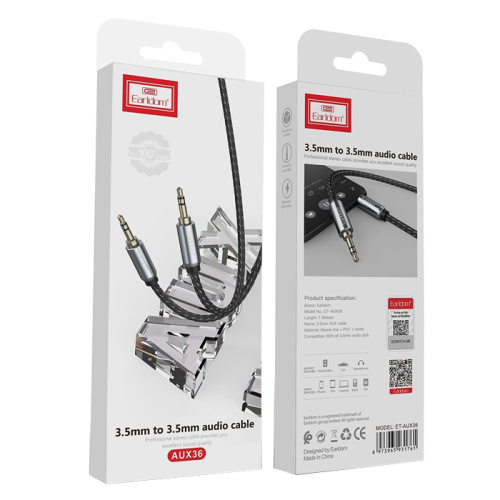 Aux кабель earldom aux36, (длина 1,5м), белый