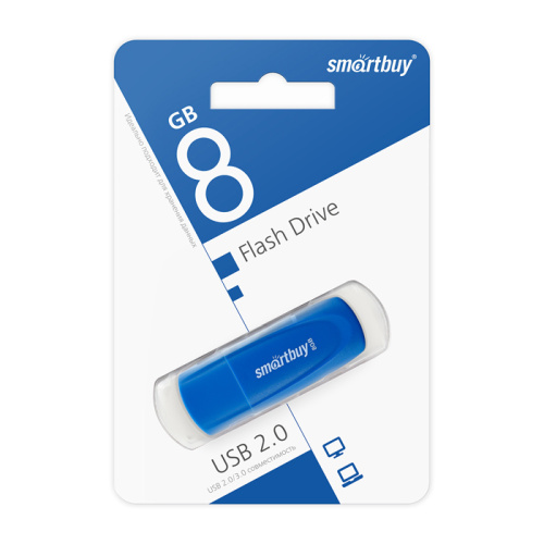 8gb usb smartbuy scout синий