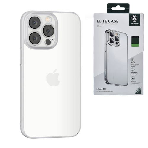 Чехол-крышка green lion elite case with matte electroplating bumper для iphone 14 pro серебристый