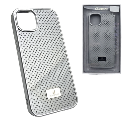 Чехол-крышка swarovski crystals для iphone 13/14 серебристый