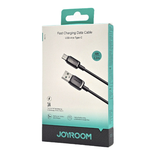 Кабель joyroom u/c s-a14 (3a/1.2m) черный