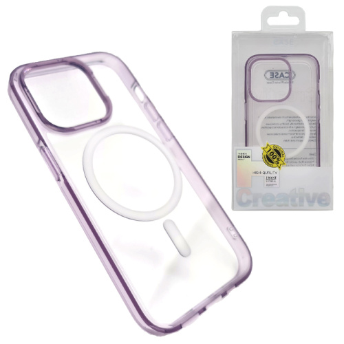 Чехол-силикон #64 clear case для iphone 14 pro фиолетовый