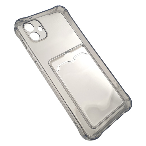 Чехол-силикон card holder Samsung a04 темно-прозрачный