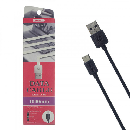 Кабель usb remax safe charge rc-006a type-c черный