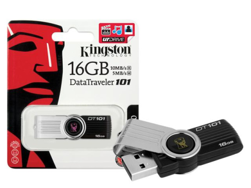 16gb usb kingston dt101 g2 черная