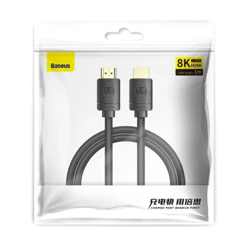 Кабель hdmi/hdmi baseus 8k/1m черный (cakgq-j01)