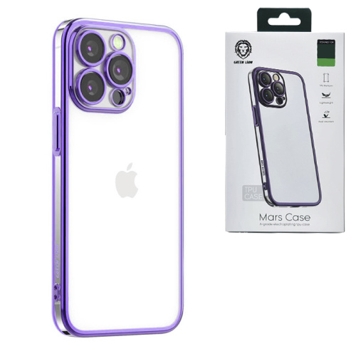 Чехол-крышка green lion mars electroplating tpu case для iphone 14 pro фиолетовый