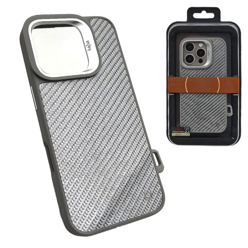 Чехол-крышка #84 kajsa carbon fiber для iphone 16 pro silver