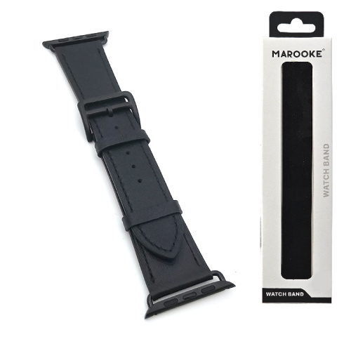 Ремешок marooke watchband кожа (42/44/45/49мм) черный