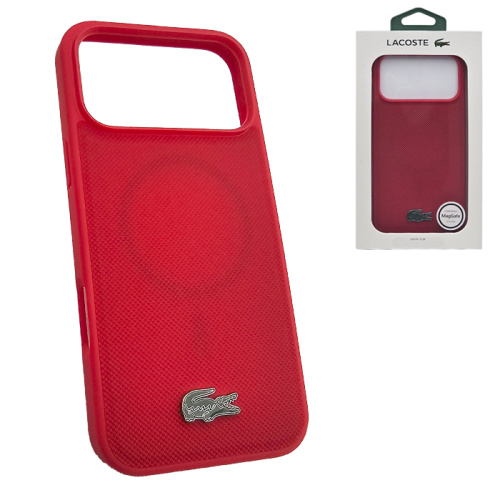 Чехол-крышка #32 lacoste petit (magsafe) для iphone 17 pro красный (lplar)