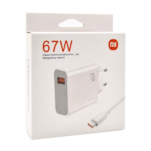 Сзу/usb xiaomi 67w (кабель usb/type-c) белый
