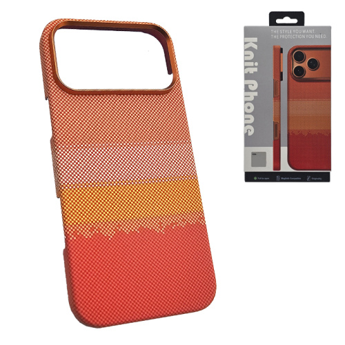 Чехол-крышка knit magsafe (box) для iphone 17 pro max pixel or оранжевый