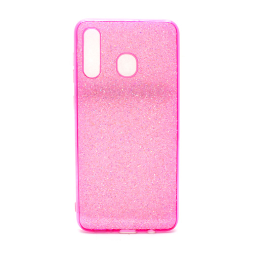 Чехол силикон блеск 2020 Samsung a20/a30 (2019) розовый