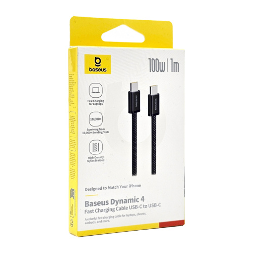 Кабель baseus dinamic4 c/c 100w 1m черный (cb000160)