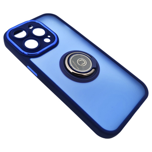 Чехол-крышка beauty с кольцом для iphone 14pro max синий