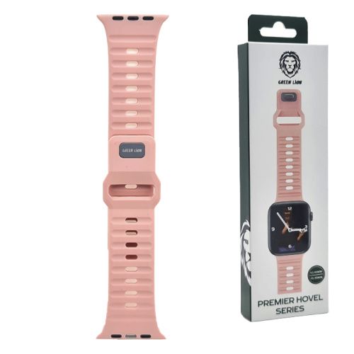 Ремешок green lion premier hovel series для Apple watch ultra 42/44/45/49mm розовый