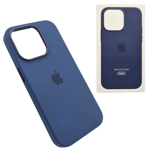 Чехол-крышка silicone case magsafe для iphone 14pro синий