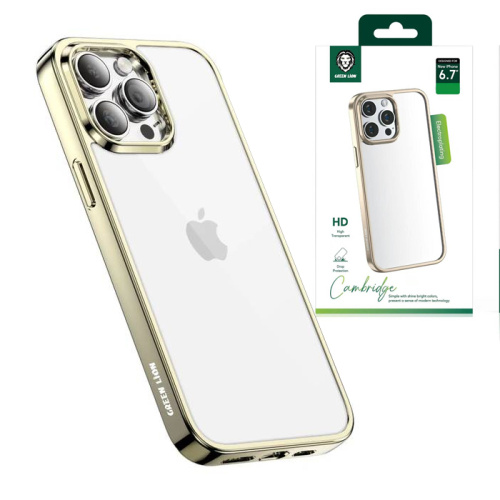 Чехол-крышка green lion cambridge case для iphone 14 pro max золотой