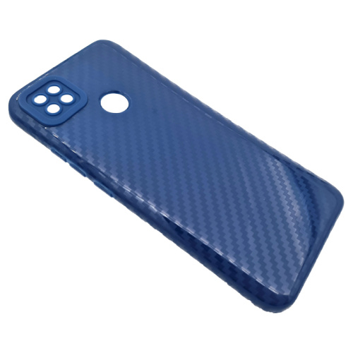 Чехол-силикон глянец carbon xiaomi redmi 10a синий