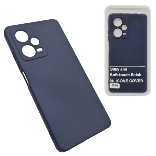 Чехол силикон optimized xiaomi redmi note 12 pro темно-синий