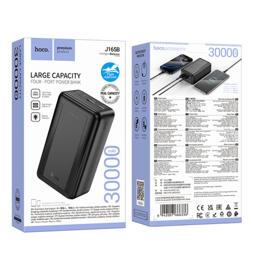Пзу hoco j165b 30000mah (2a) черный