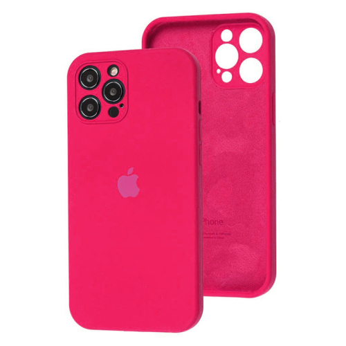 Чехол-силикон silicone case аналог (cam.protec) для iphone 12 pro (6.1) вишневый