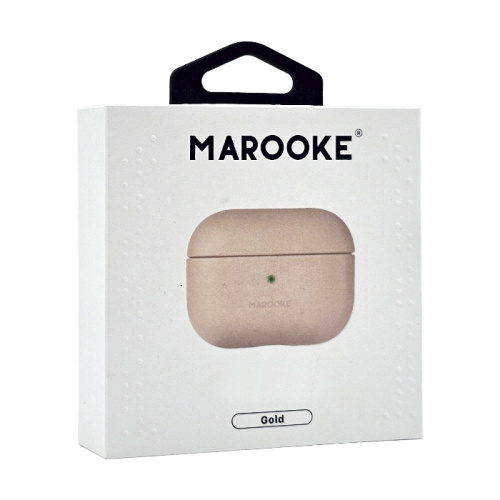 Чехол marooke силиконовый под кожу для airpods 4 золотой