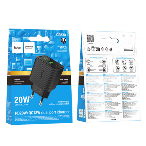 Сзу hoco cs83a (pd20w/qc18w) черное