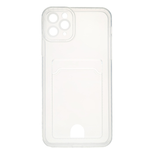 Чехол-силикон card holder iphone 11 pro max (6.7) прозрачный
