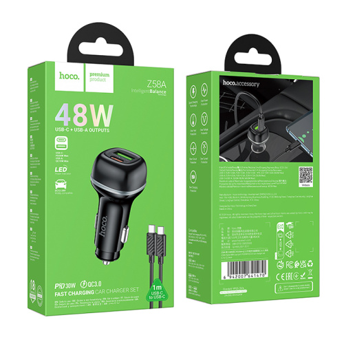 Азу hoco z58a type-c на type-c (48w) черный