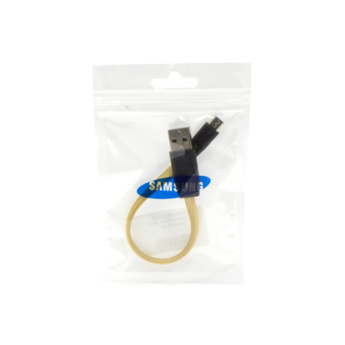 Usb кабель micro 20см золотой
