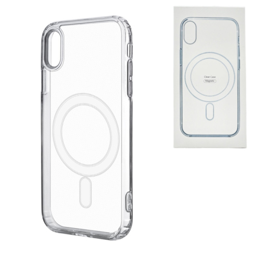 Чехол-силикон #62 clear case magsafe (magnetic) для iphone xr прозрачный