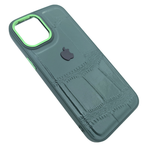 Чехол-крышка beauty croco для iphone 13/14 зеленый