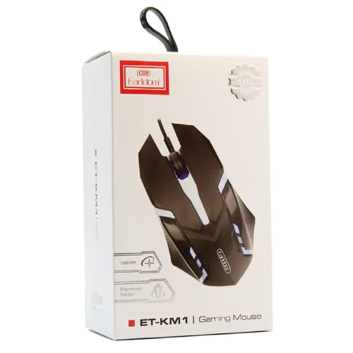 Мышь earldom km1 проводная черная