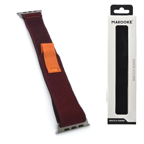 Ремешок marooke watchband липучка (42/44/45/49мм) бордовый