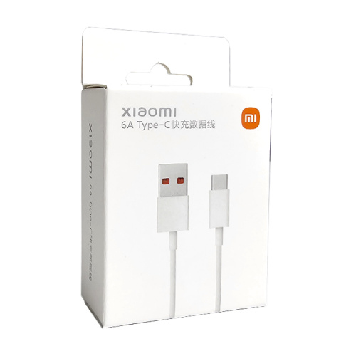 Кабель xiaomi 6a 65w 100% usb/type-c в упаковке белый (2881)