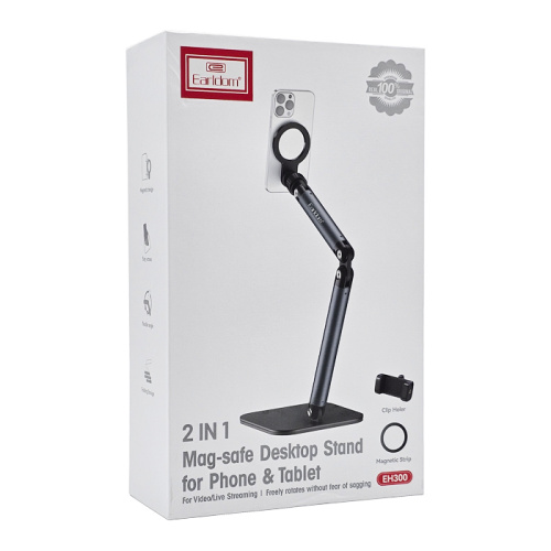 Настольный держатель earldom eh300 2в1 для телефона черный