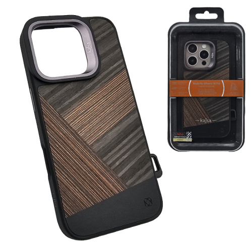 Чехол-крышка kajsa outdoor tangram для iphone 16 pro max черный-коричневый