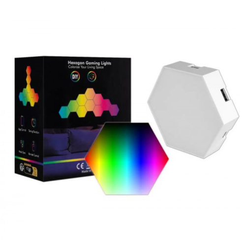 Лампа светодиодная hexagon rgb соты 