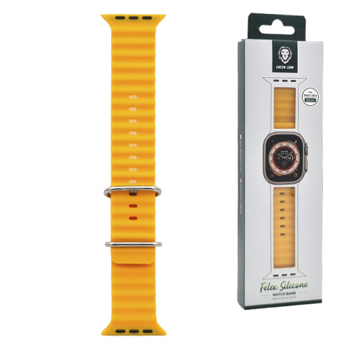 Ремешок green lion felex silicone для Apple watch ultra 49mm желтый