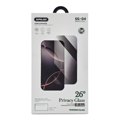 Стекло supglass sg-04 (26 privacy) для iphone 18 pro max без рамок