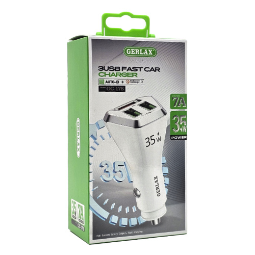 Азу gerlax gc-17s (3usb/35w) белое