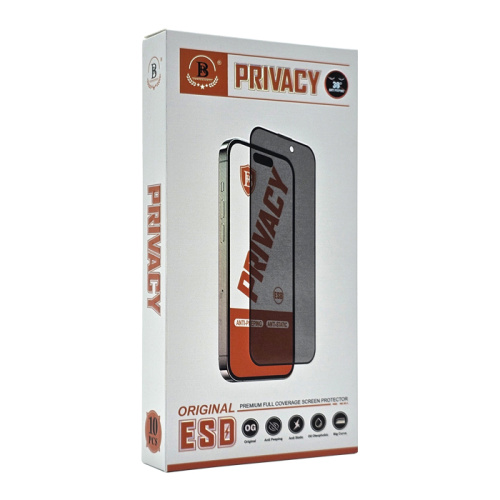 Стекло защитное esd (антишпион) для iphone 14 pro черное
