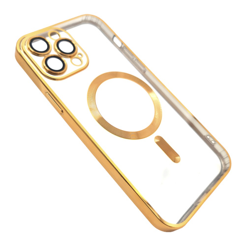 Чехол силикон magnetic для iphone 13 pro max (6.7) (в пакетике) золотой