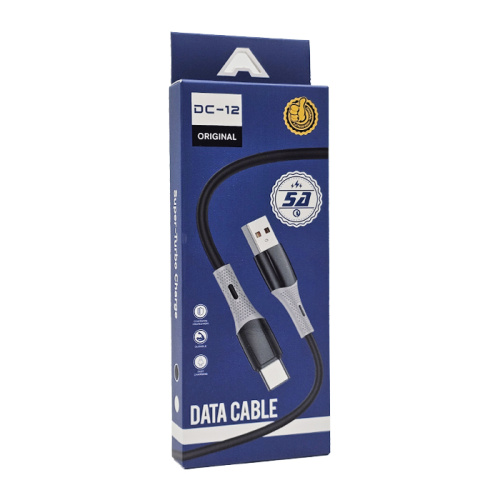 Кабель usb dc-12 lightning 1m (5a) белый