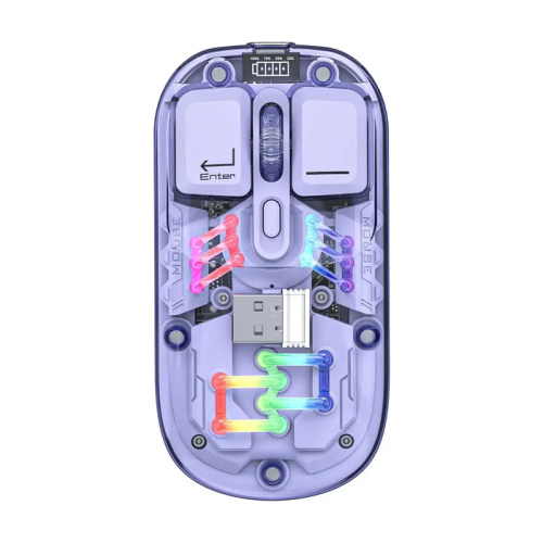 Мышь беспроводная coteci magic crystal iv qf026pe фиолетовый
