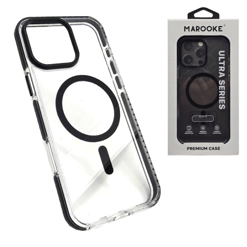 Чехол-крышка marooke m01 прозрачный противоударный для iphone 16 pro черный