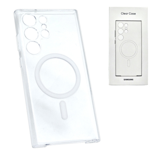 Чехол-силикон #13 clear case magsafe (ef-qs916) для Samsung s23 ultra прозрачный 